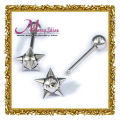 Trendy Shiny Sliver Belly Button Industrial Piercing Body Jewelry With Crystal Plug Bj41